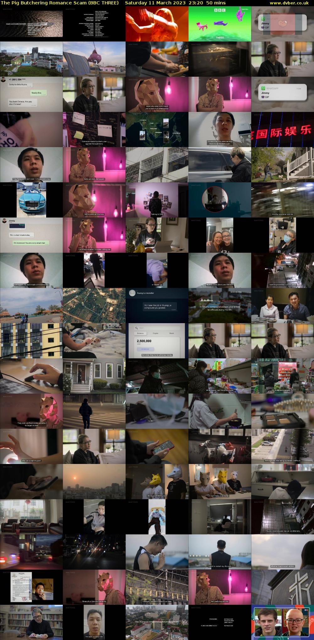 The Pig Butchering Romance Scam (BBC THREE) Saturday 11 March 2023 23:20 - 00:10