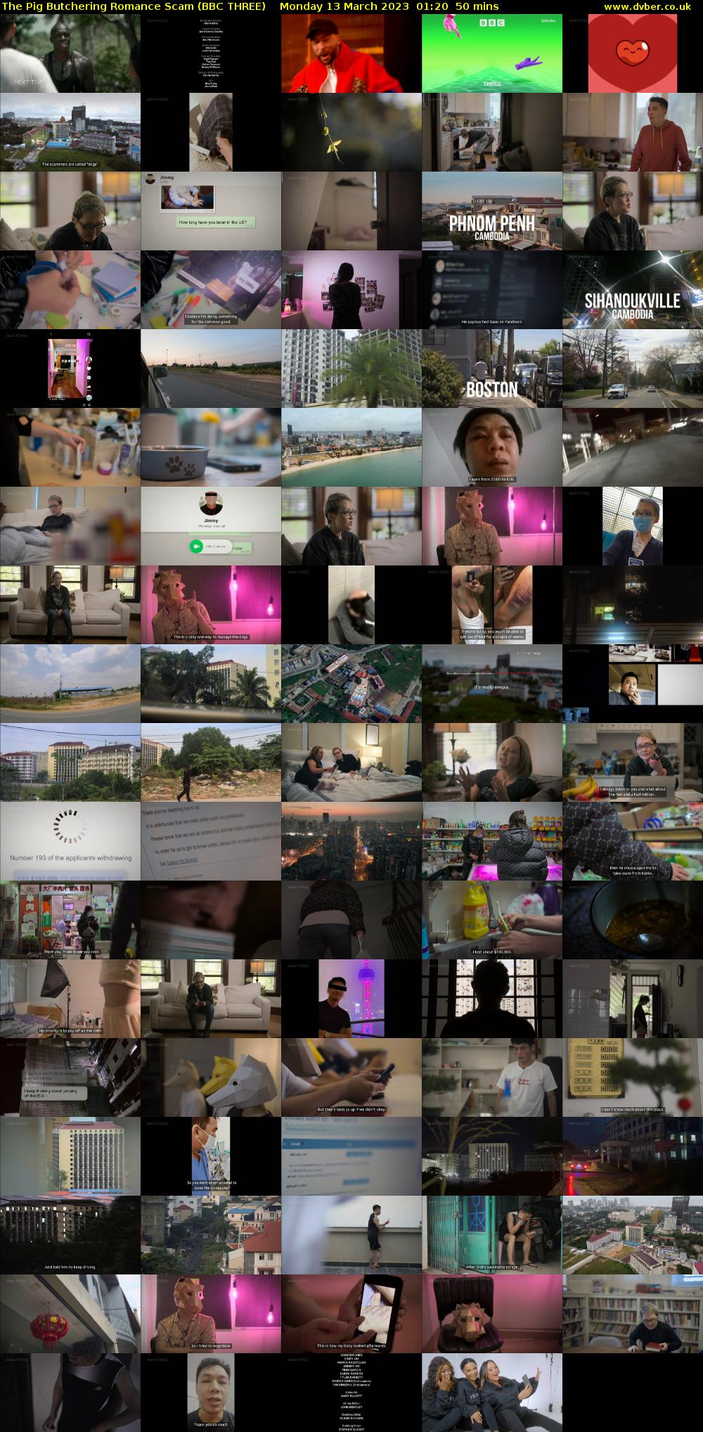 The Pig Butchering Romance Scam (BBC THREE) Monday 13 March 2023 01:20 - 02:10