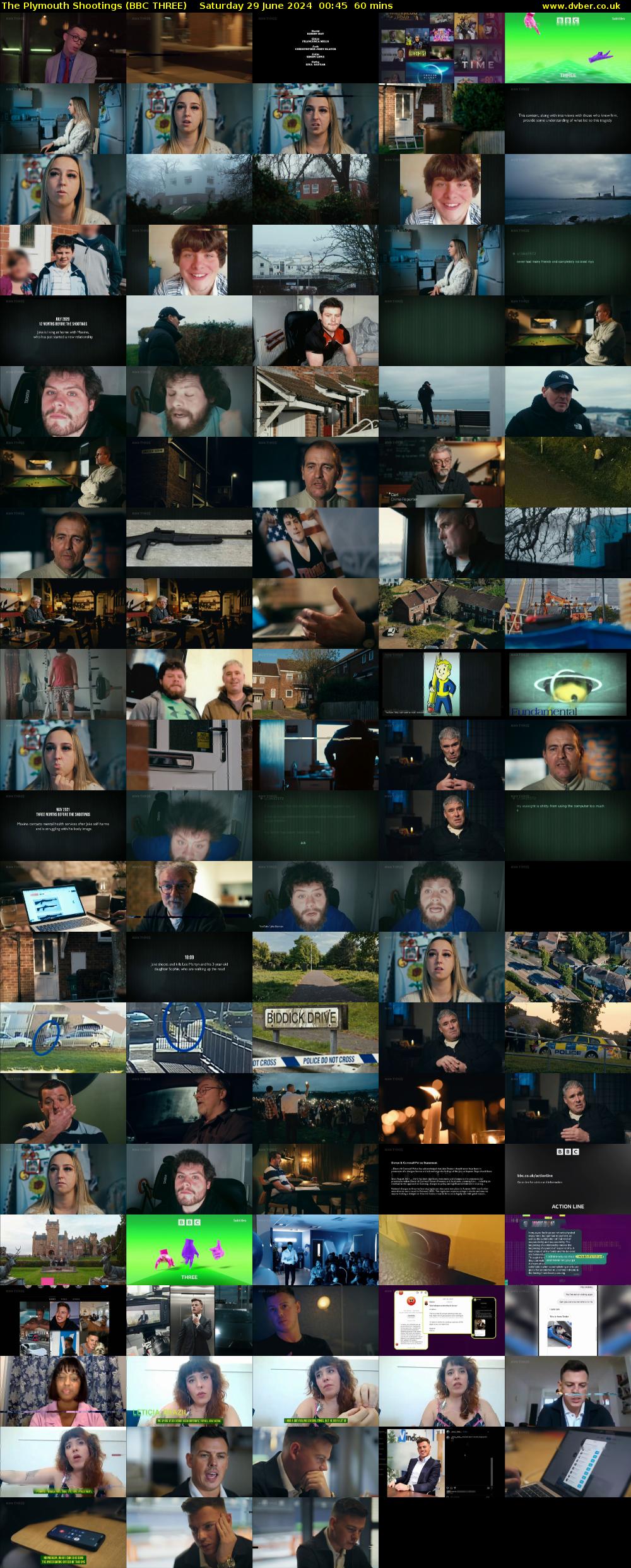The Plymouth Shootings (BBC THREE) Saturday 29 June 2024 00:45 - 01:45