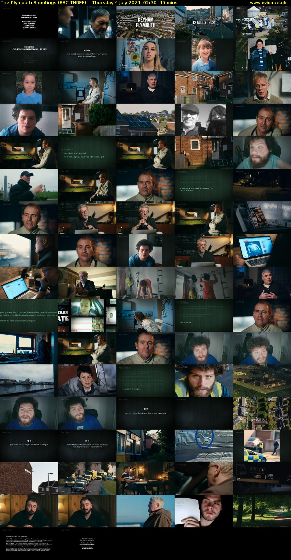 The Plymouth Shootings (BBC THREE) Thursday 4 July 2024 02:30 - 03:15