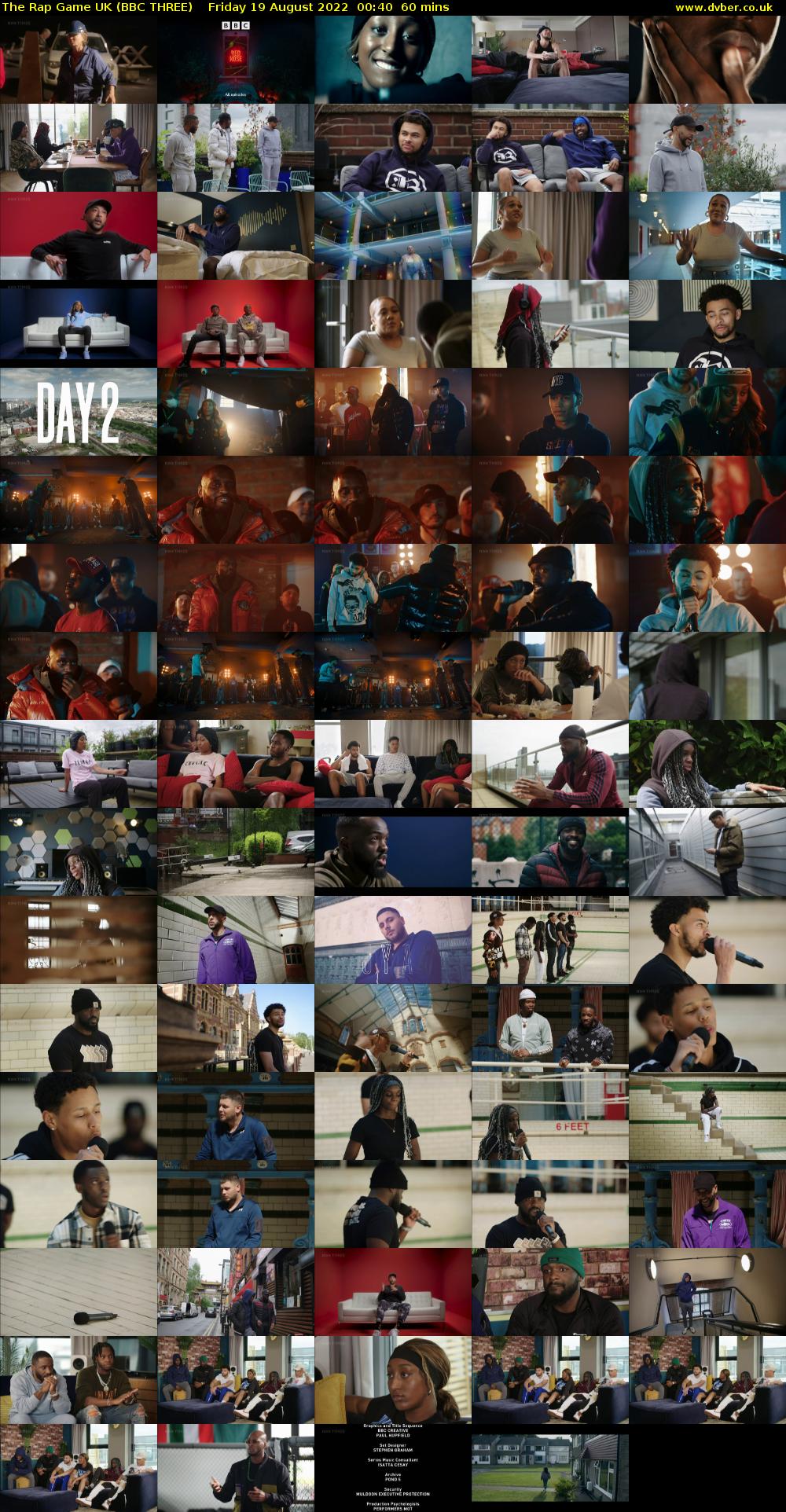 The Rap Game UK (BBC THREE) Friday 19 August 2022 00:40 - 01:40