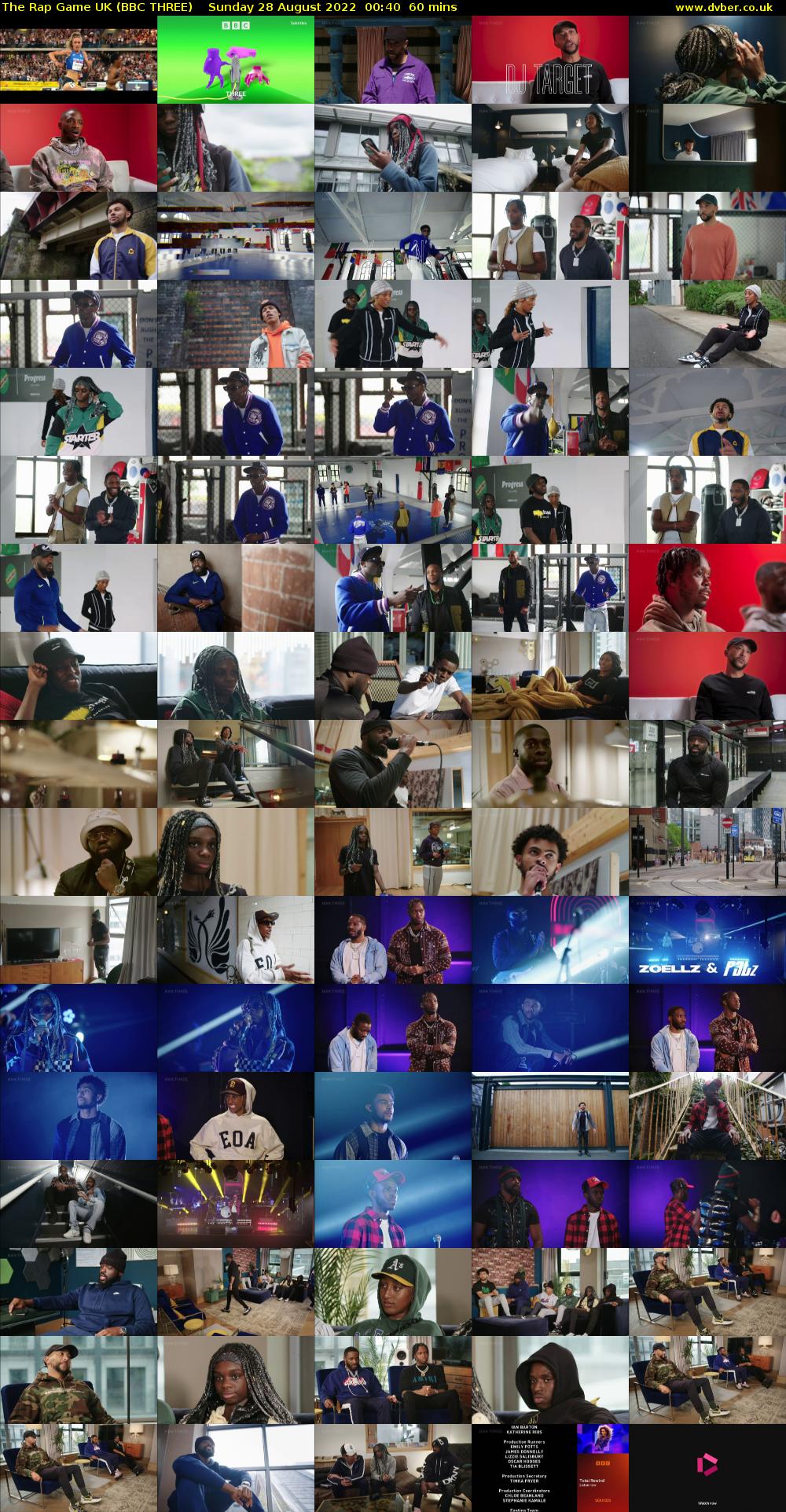 The Rap Game UK (BBC THREE) Sunday 28 August 2022 00:40 - 01:40