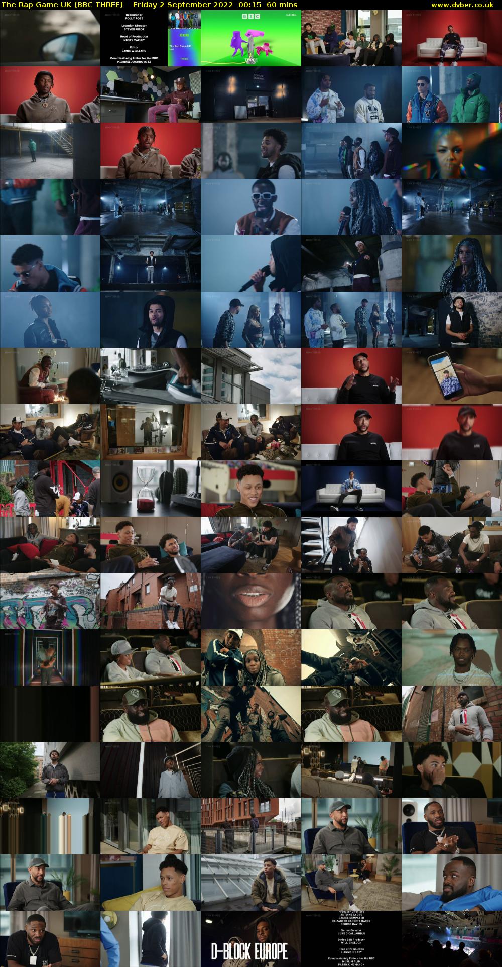 The Rap Game UK (BBC THREE) Friday 2 September 2022 00:15 - 01:15