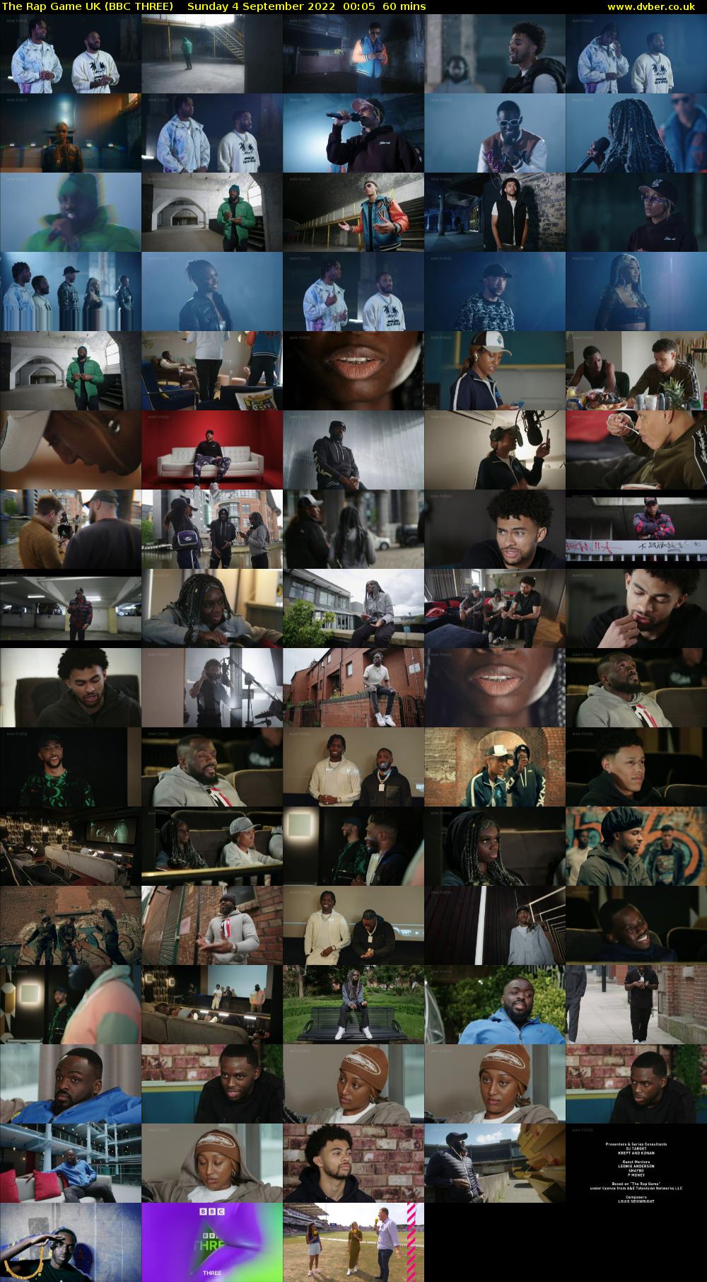 The Rap Game UK (BBC THREE) Sunday 4 September 2022 00:05 - 01:05