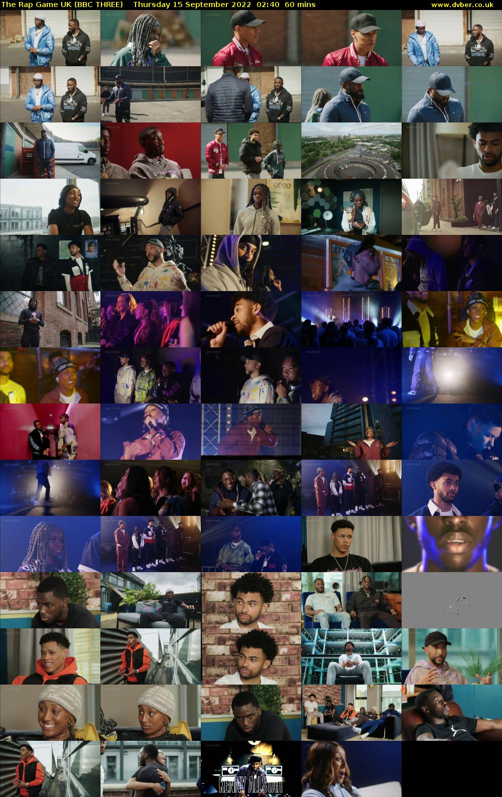 The Rap Game UK (BBC THREE) Thursday 15 September 2022 02:40 - 03:40