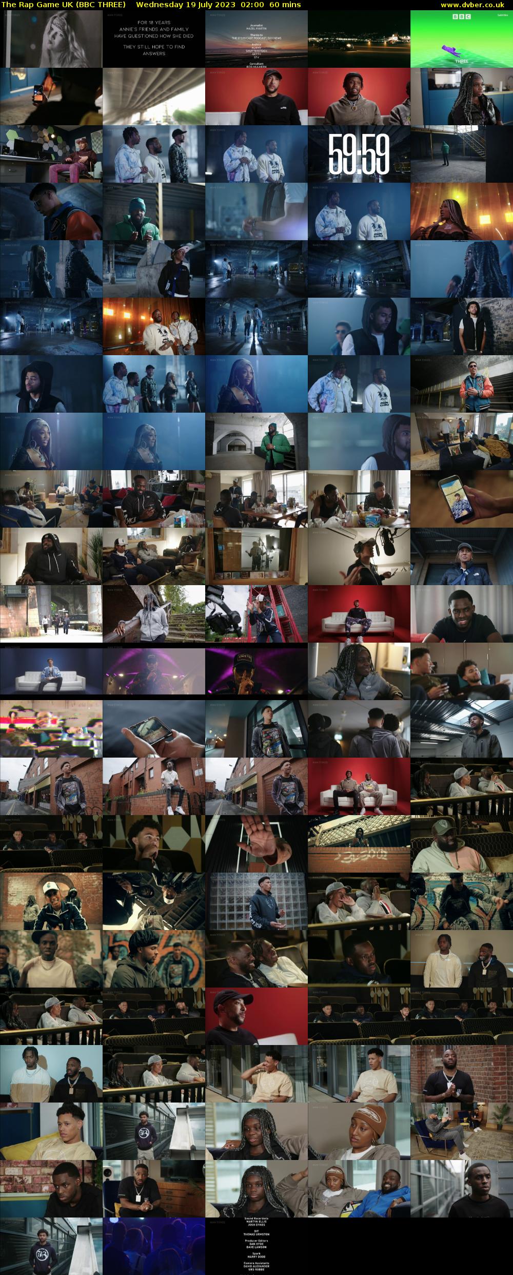 The Rap Game UK (BBC THREE) Wednesday 19 July 2023 02:00 - 03:00