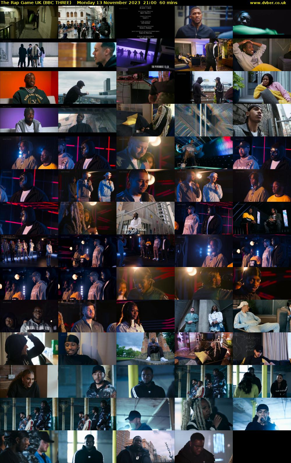 The Rap Game UK (BBC THREE) Monday 13 November 2023 21:00 - 22:00