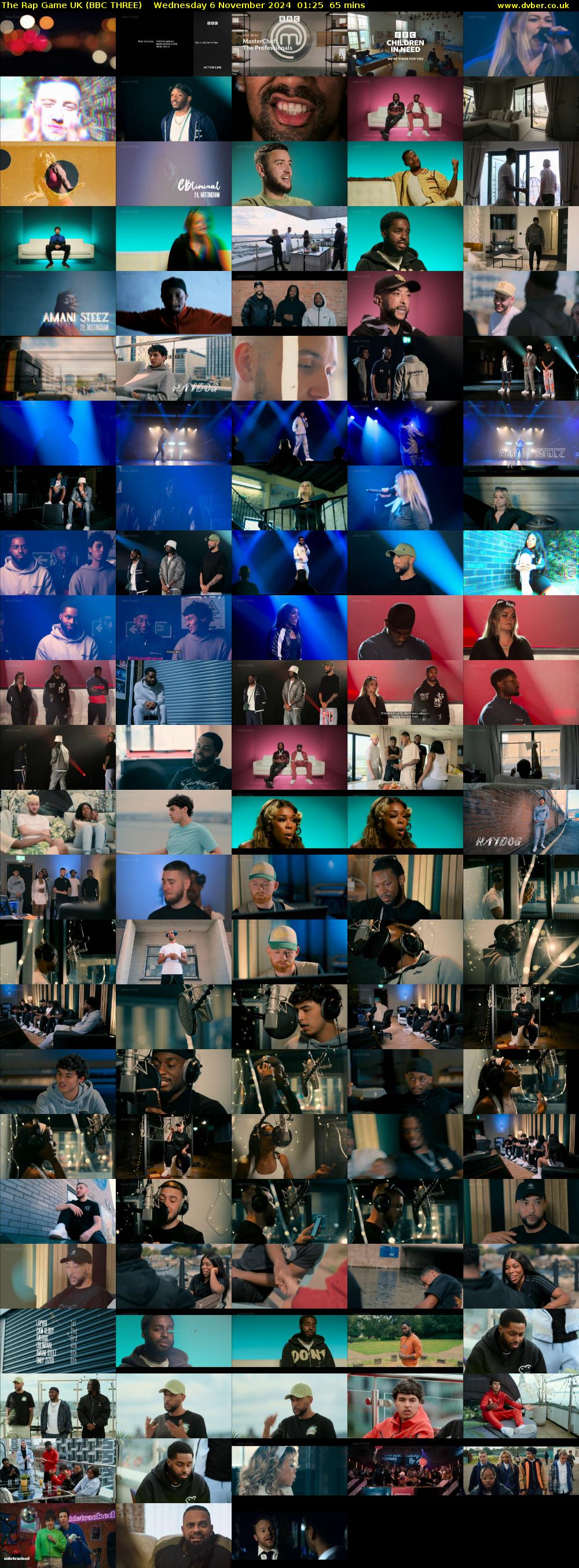 The Rap Game UK (BBC THREE) Wednesday 6 November 2024 01:25 - 02:30