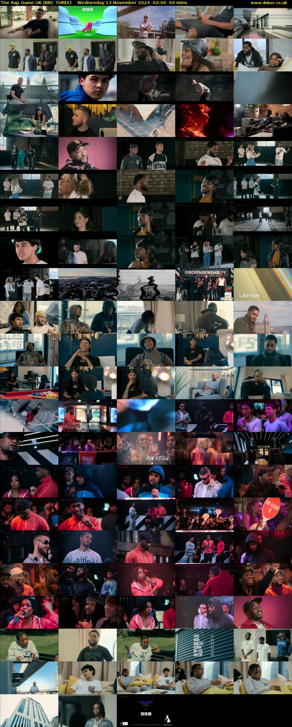 The Rap Game UK (BBC THREE) Wednesday 13 November 2024 02:00 - 03:00