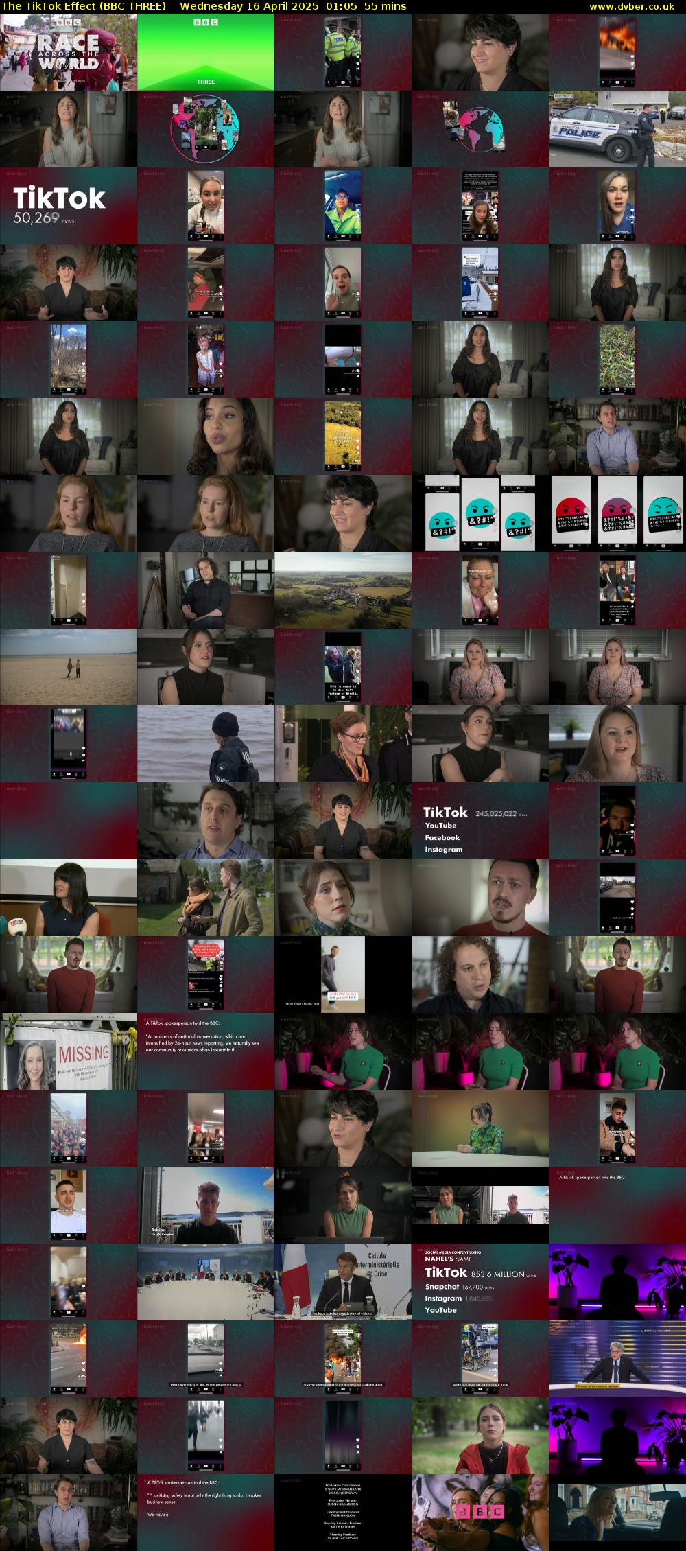 The TikTok Effect (BBC THREE) Wednesday 16 April 2025 01:05 - 02:00