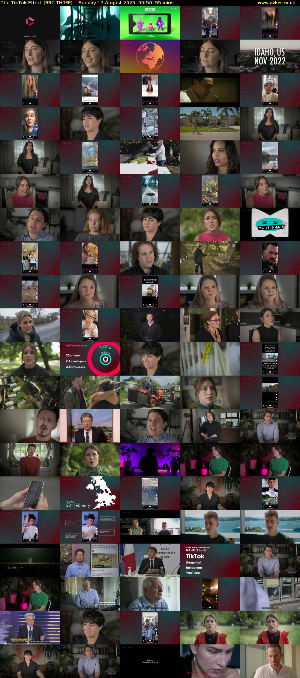 The TikTok Effect (BBC THREE) Sunday 17 August 2025 00:50 - 01:45