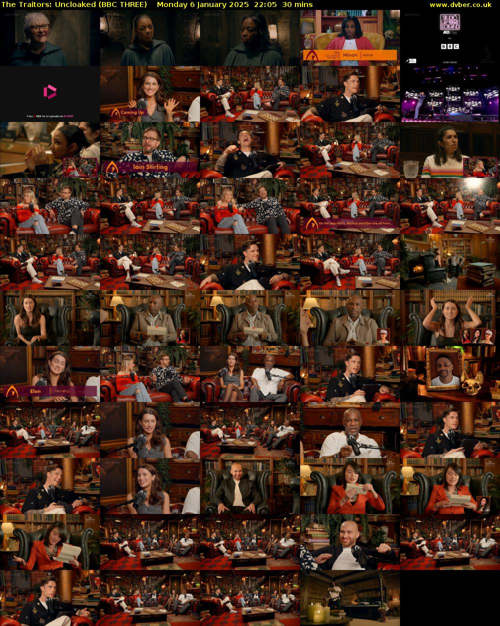 The Traitors: Uncloaked (BBC THREE) Monday 6 January 2025 22:05 - 22:35