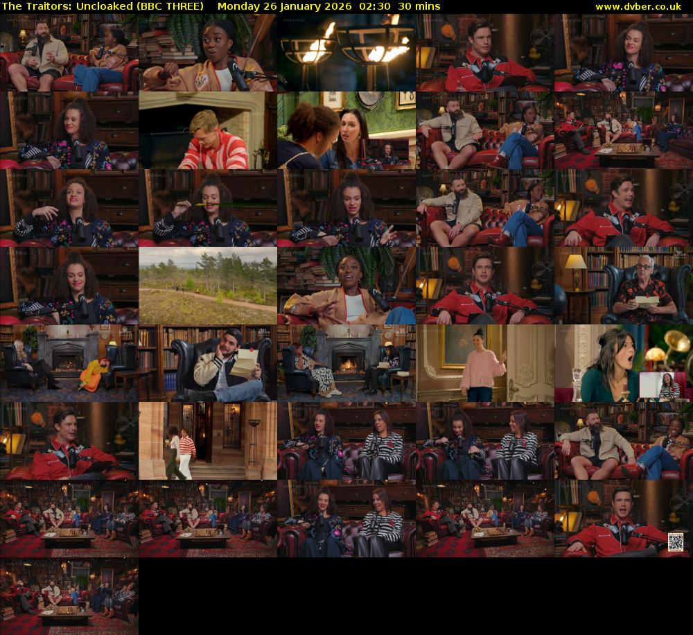 The Traitors: Uncloaked (BBC THREE) Monday 26 January 2026 02:30 - 03:00