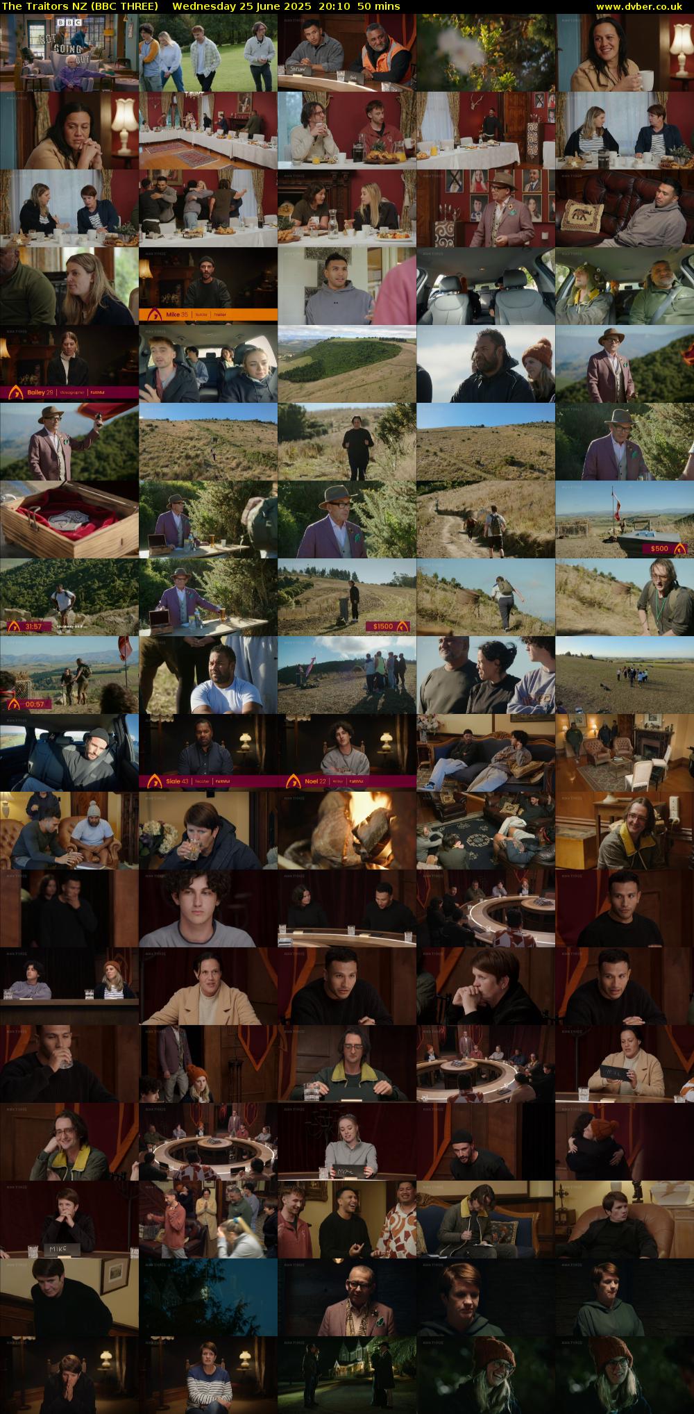 The Traitors NZ (BBC THREE) Wednesday 25 June 2025 20:10 - 21:00