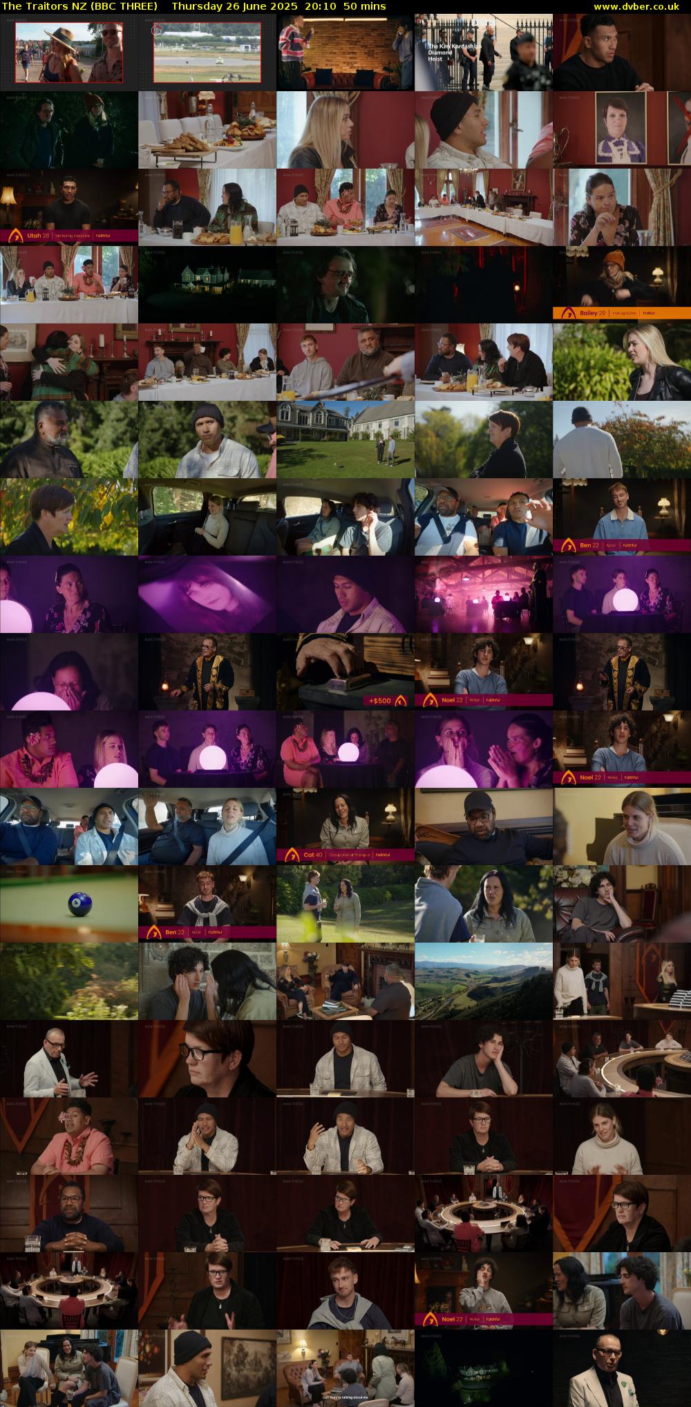 The Traitors NZ (BBC THREE) Thursday 26 June 2025 20:10 - 21:00