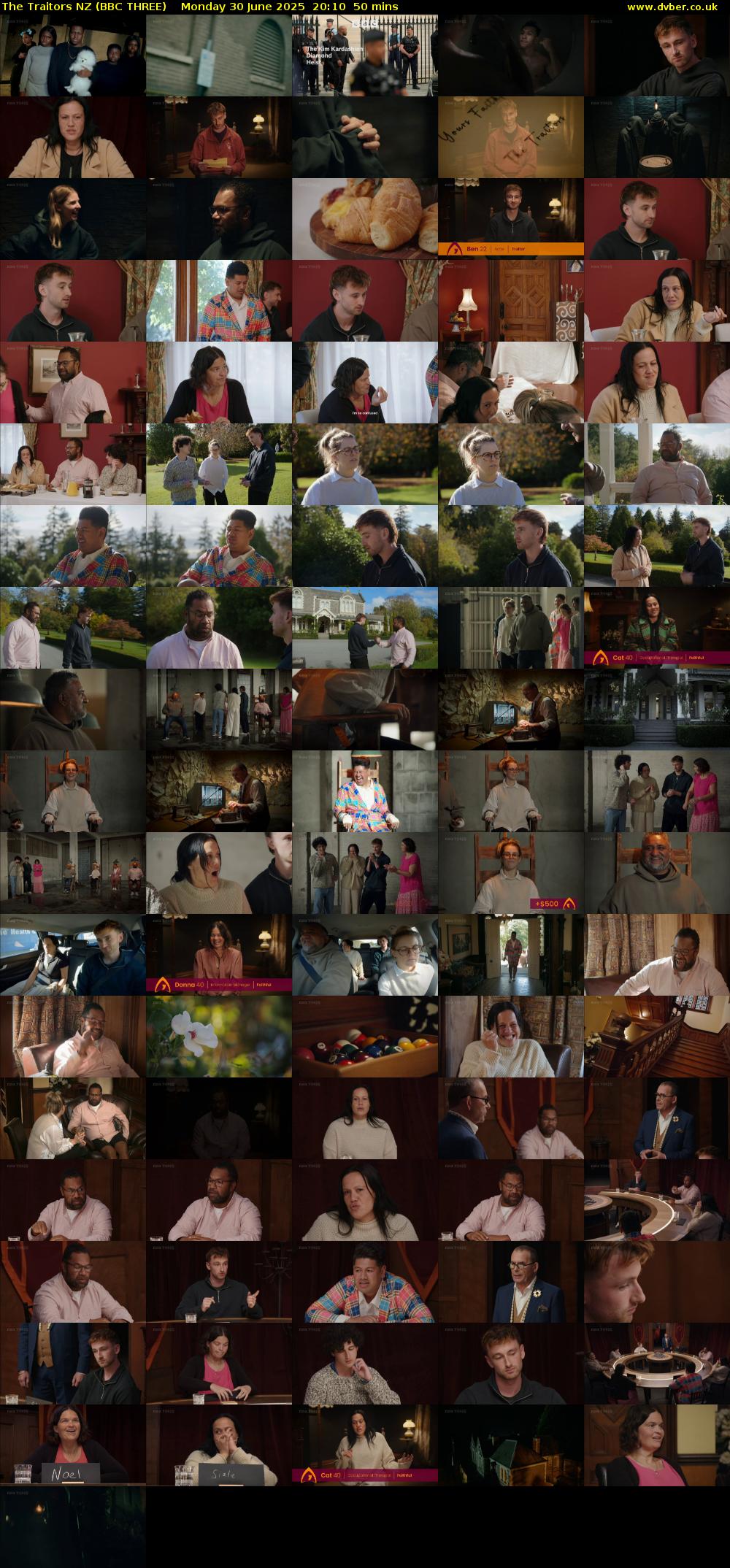 The Traitors NZ (BBC THREE) Monday 30 June 2025 20:10 - 21:00