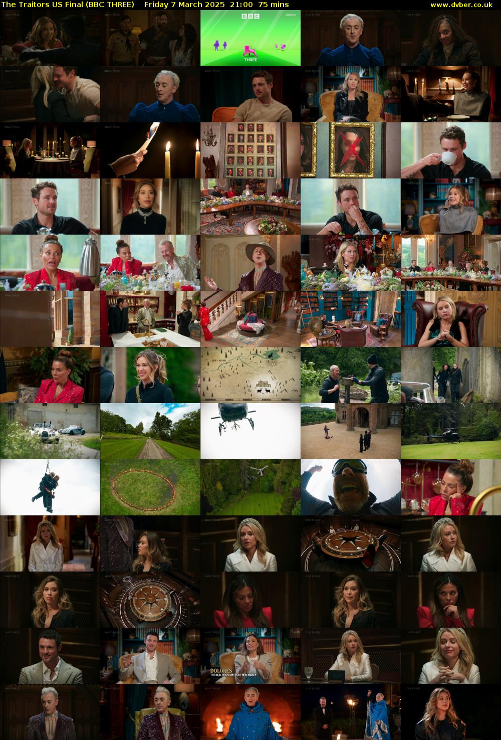 The Traitors US Final (BBC THREE) Friday 7 March 2025 21:00 - 22:15