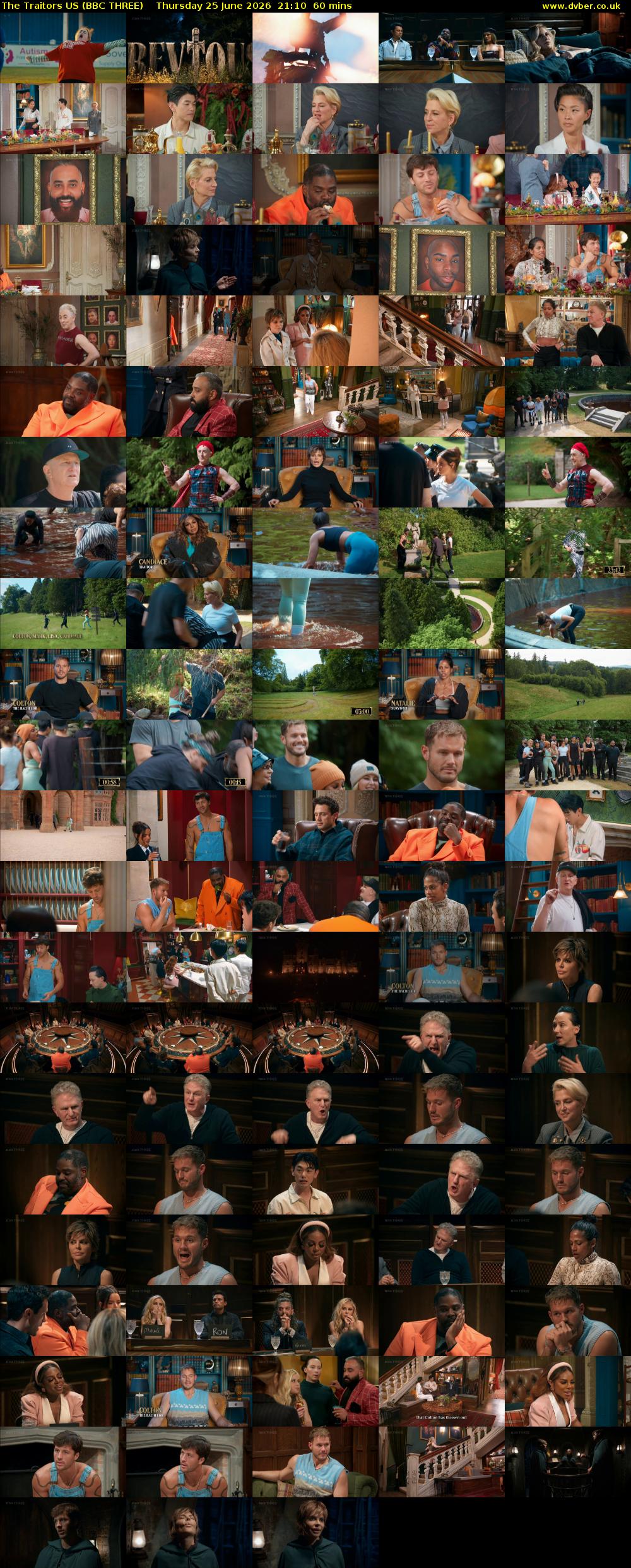 The Traitors US (BBC THREE) Thursday 25 June 2026 21:10 - 22:10