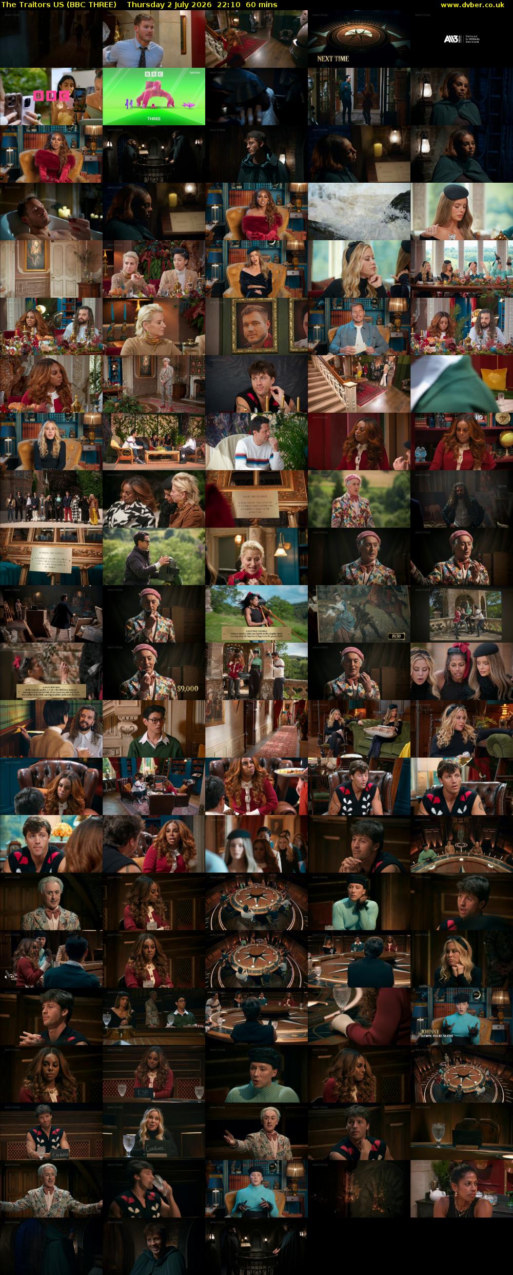 The Traitors US (BBC THREE) Thursday 2 July 2026 22:10 - 23:10