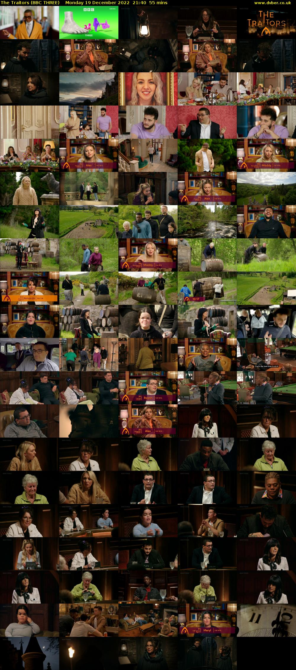 The Traitors (BBC THREE) Monday 19 December 2022 21:40 - 22:35