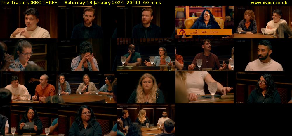 The Traitors (BBC THREE) Saturday 13 January 2024 23:00 - 00:00