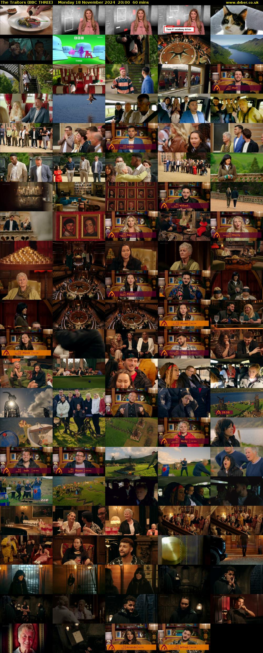 The Traitors (BBC THREE) Monday 18 November 2024 20:00 - 21:00