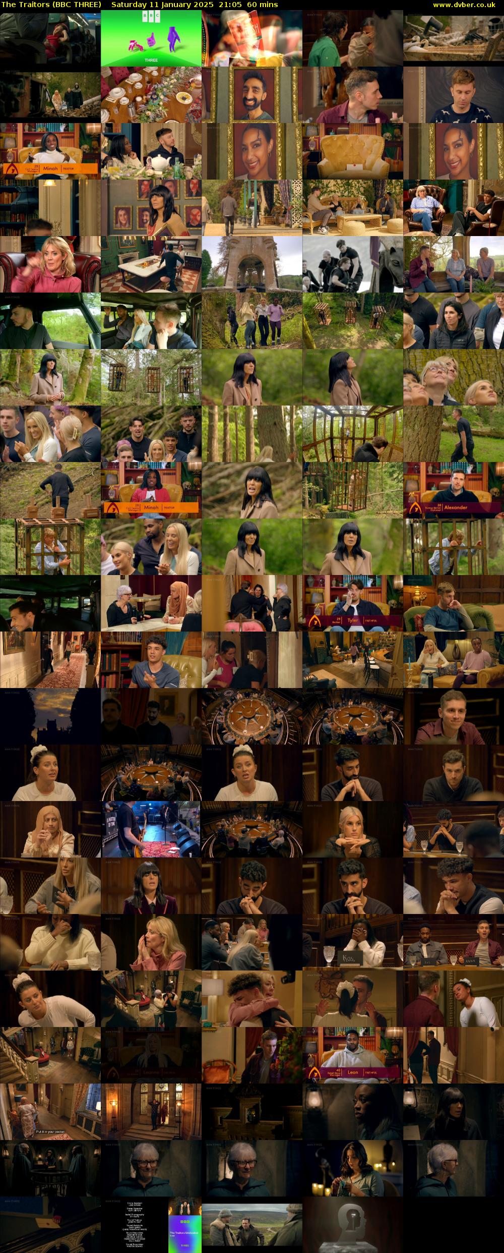 The Traitors (BBC THREE) Saturday 11 January 2025 21:05 - 22:05