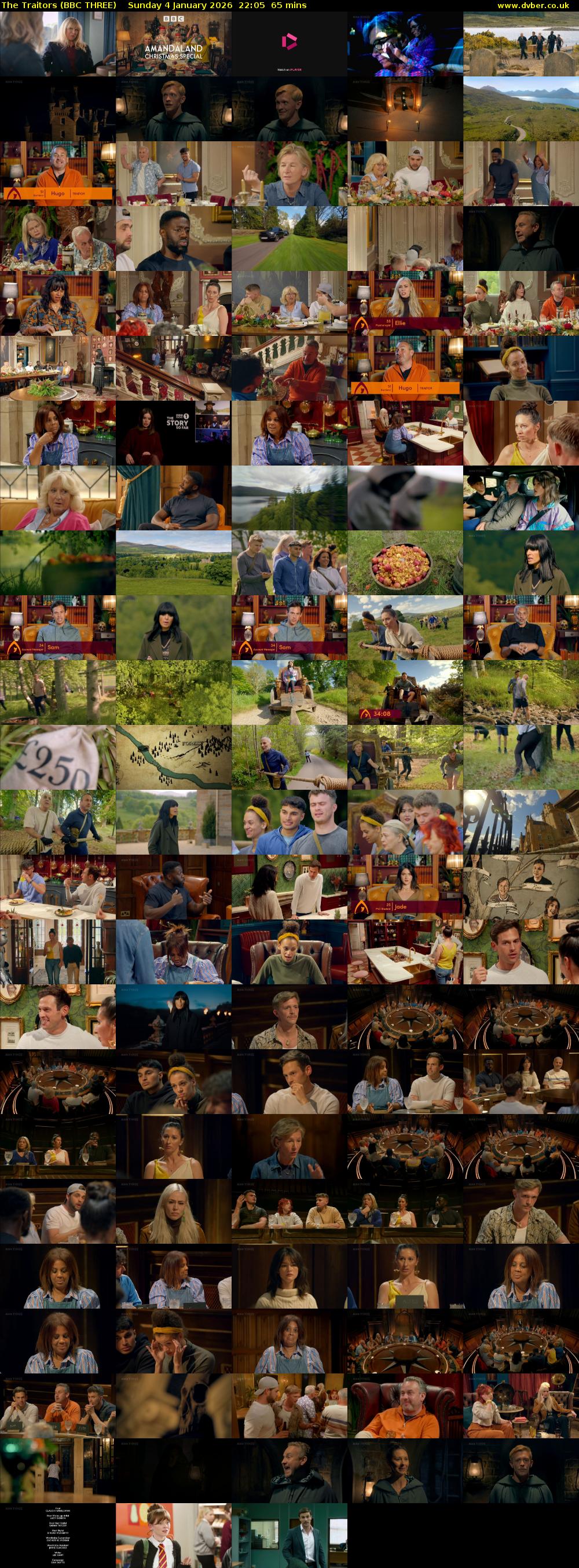 The Traitors (BBC THREE) Sunday 4 January 2026 22:05 - 23:10