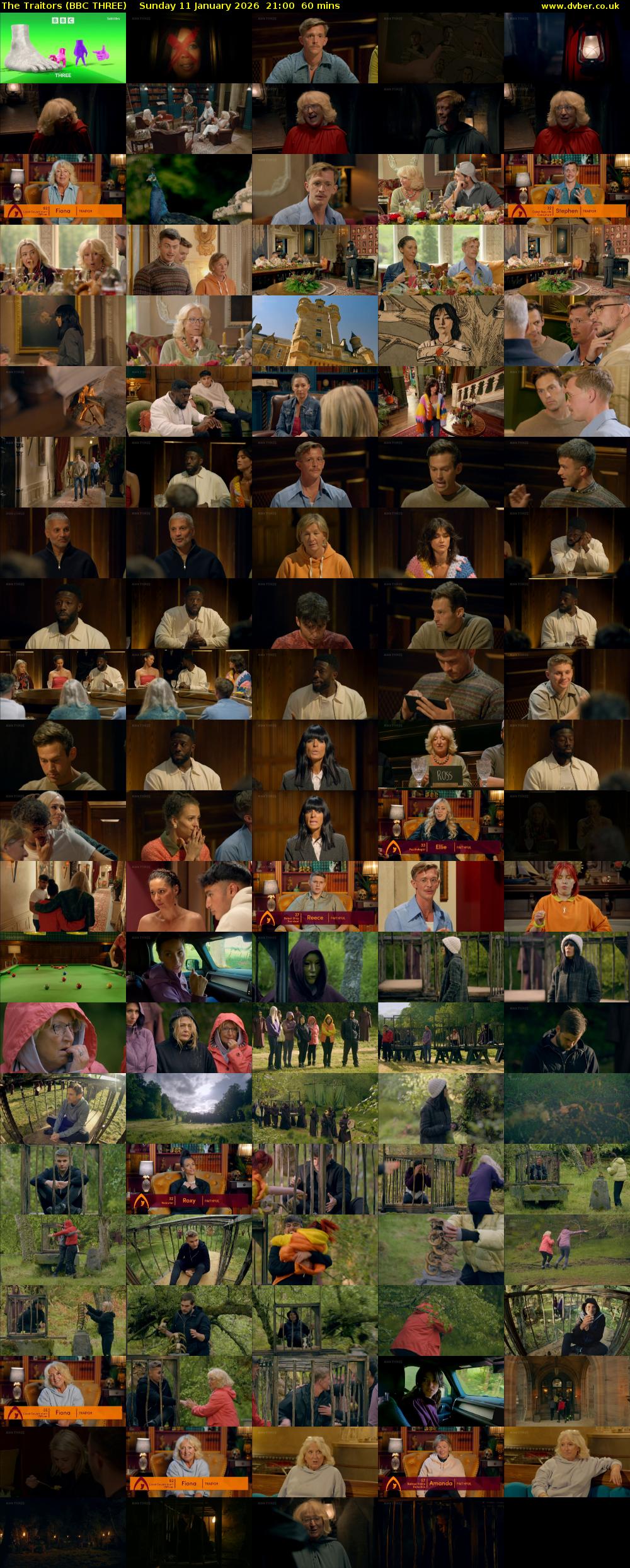 The Traitors (BBC THREE) Sunday 11 January 2026 21:00 - 22:00