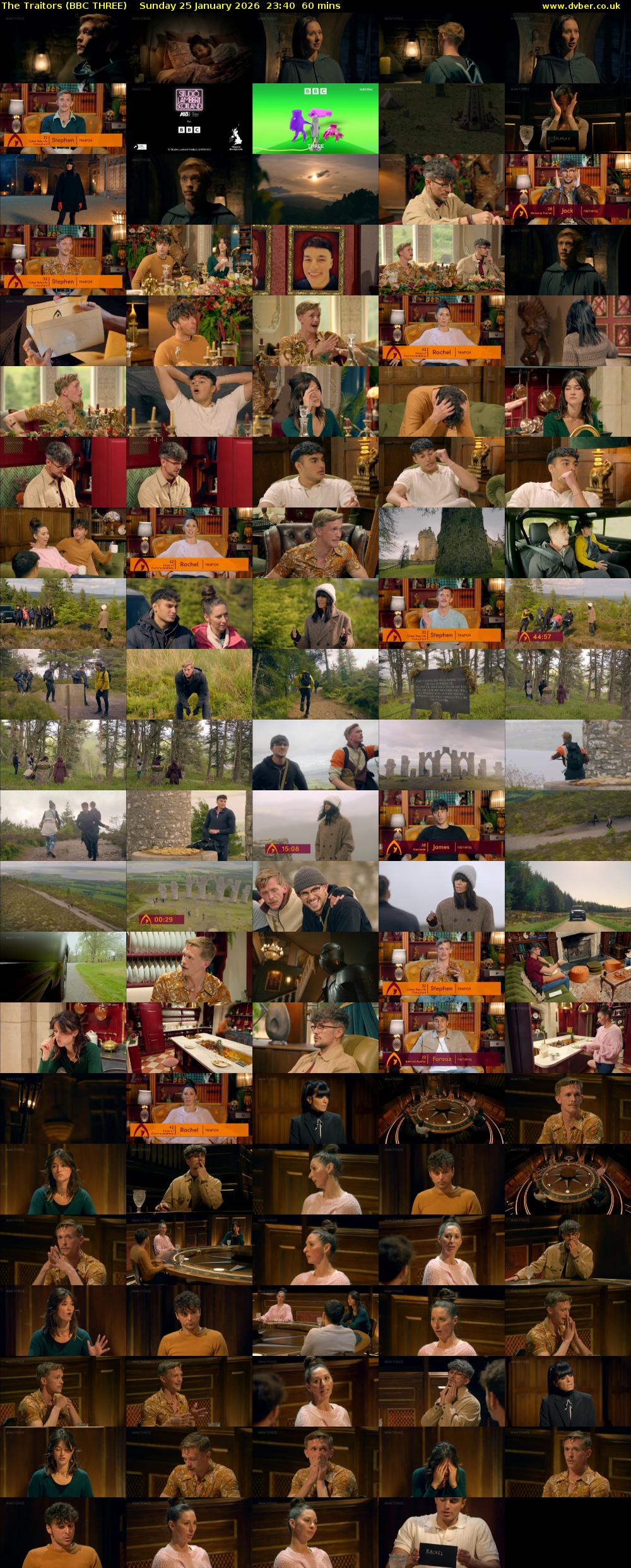 The Traitors (BBC THREE) Sunday 25 January 2026 23:40 - 00:40