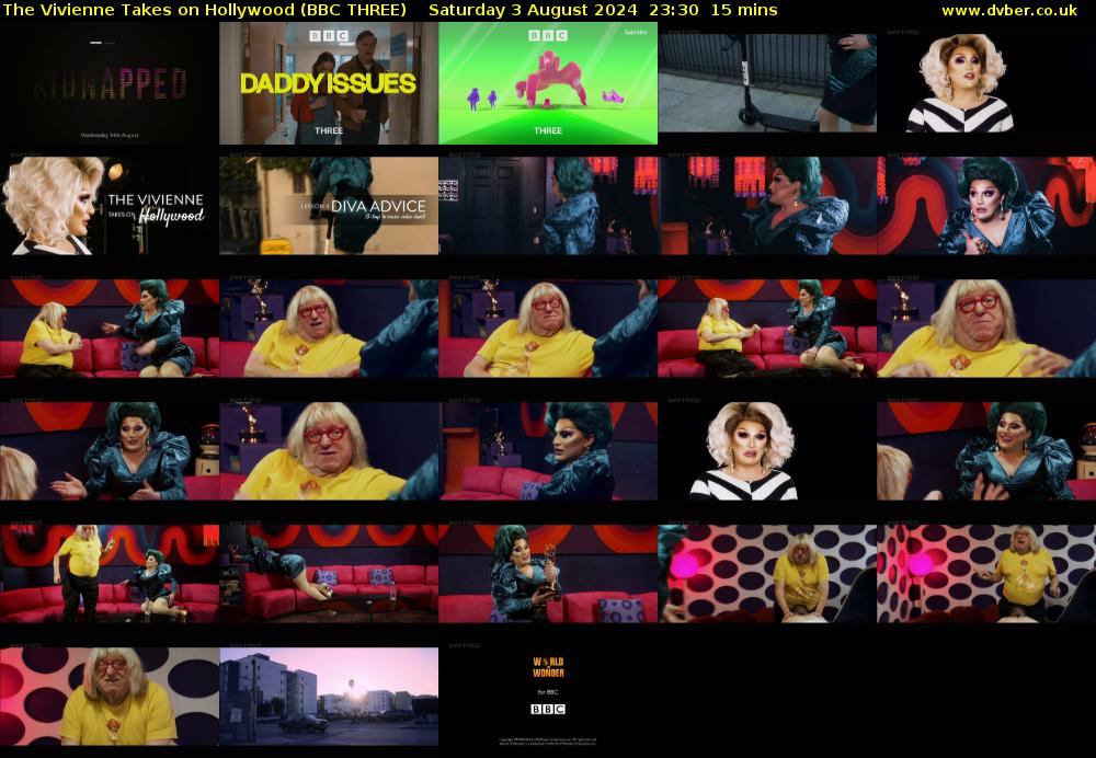 The Vivienne Takes on Hollywood (BBC THREE) Saturday 3 August 2024 23:30 - 23:45