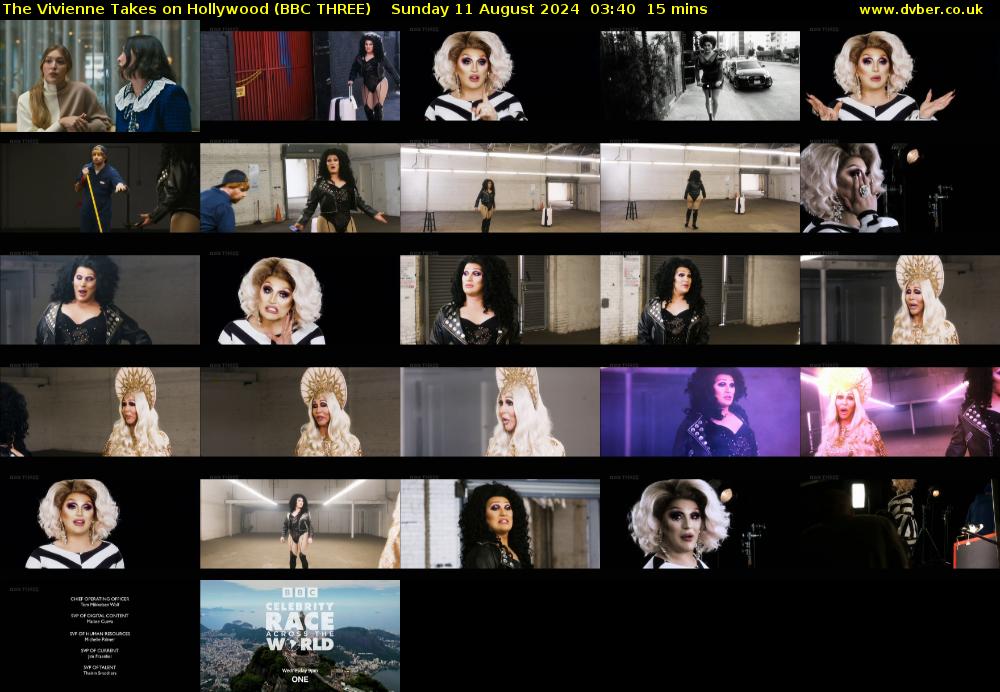 The Vivienne Takes on Hollywood (BBC THREE) Sunday 11 August 2024 03:40 - 03:55