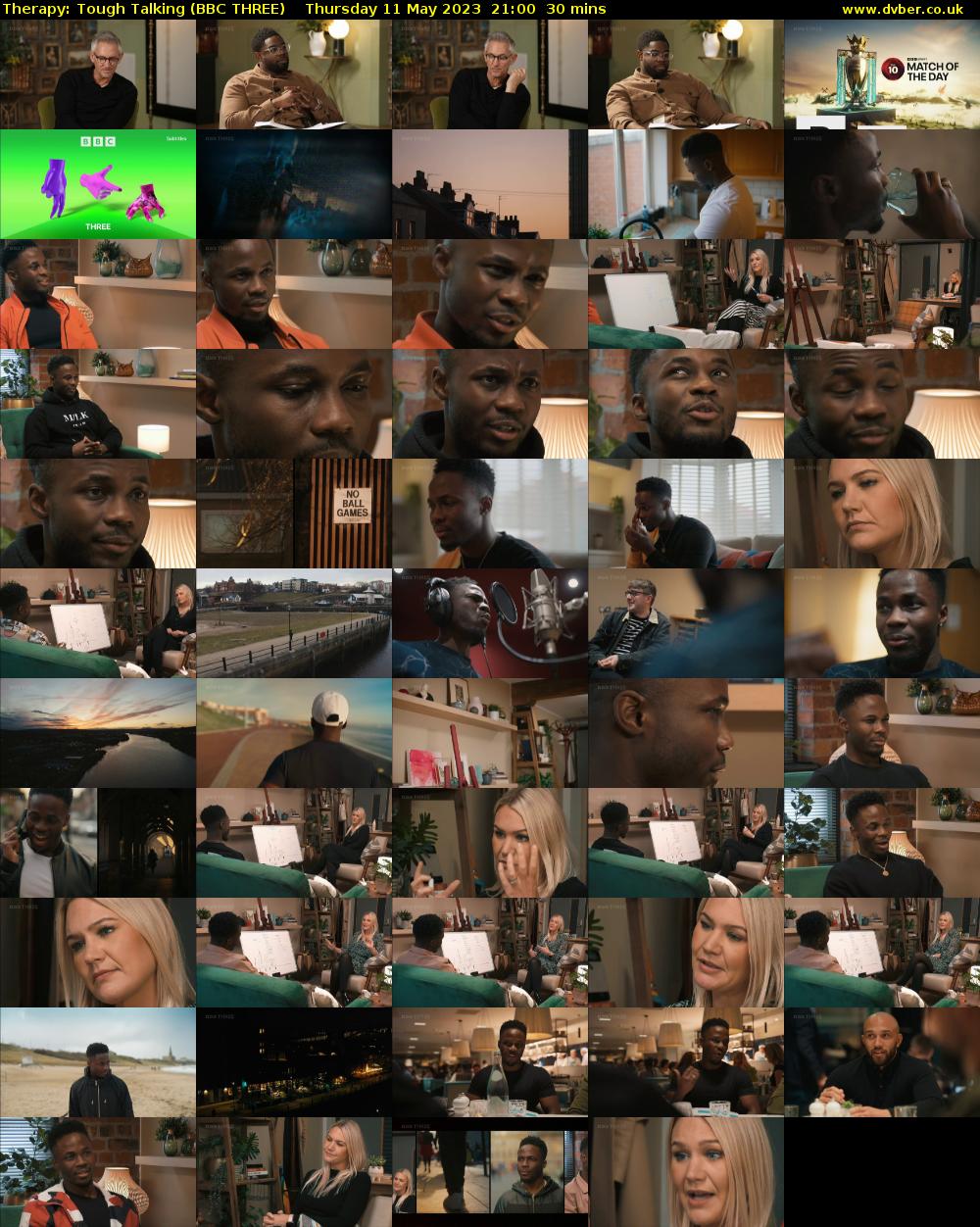Therapy: Tough Talking (BBC THREE) Thursday 11 May 2023 21:00 - 21:30