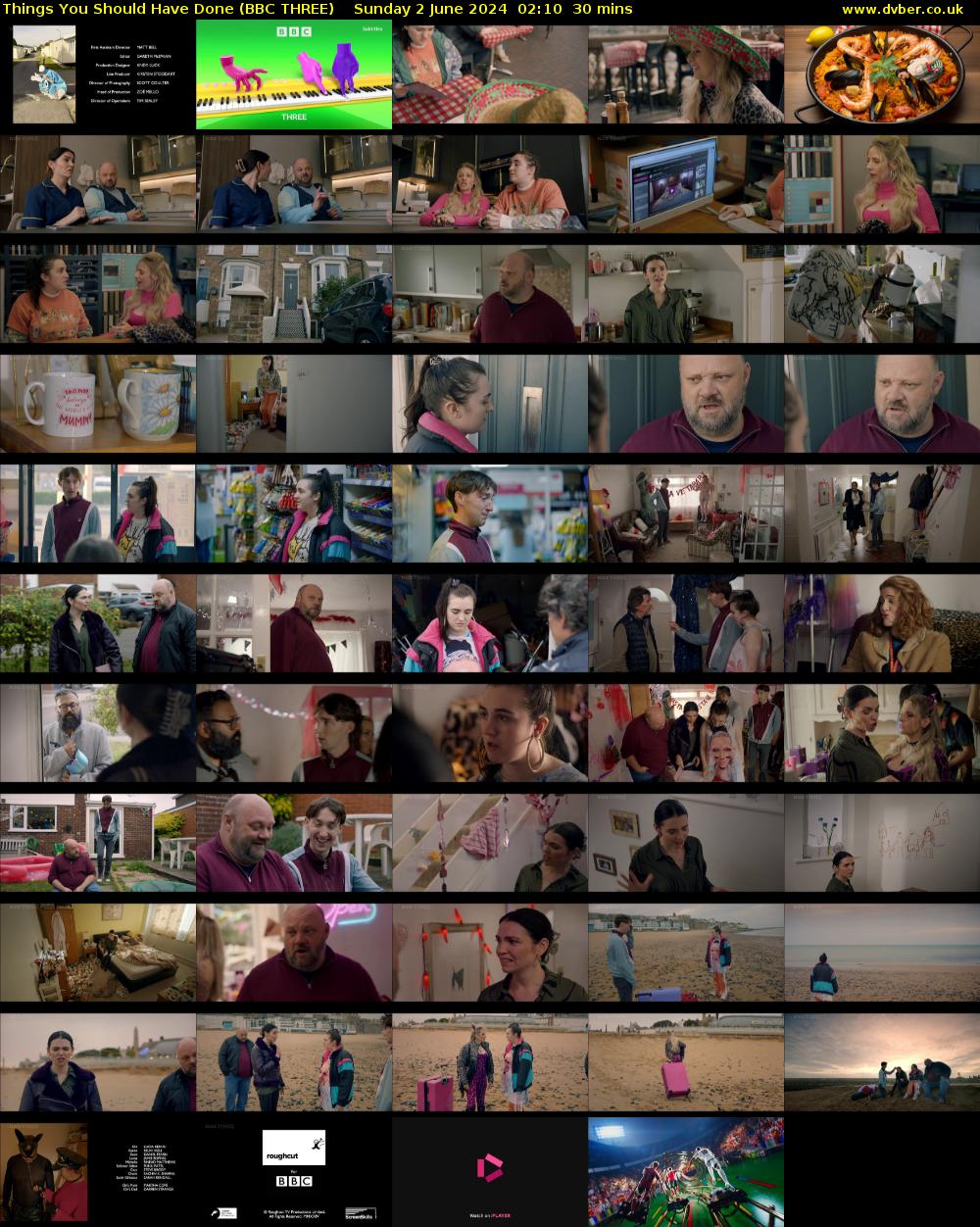 Things You Should Have Done (BBC THREE) Sunday 2 June 2024 02:10 - 02:40
