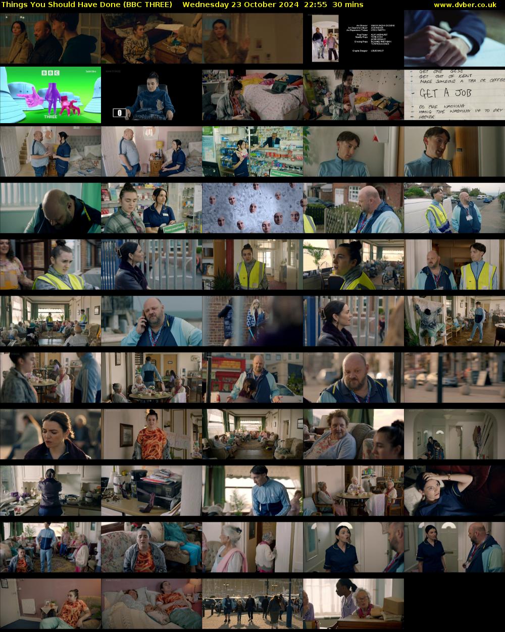 Things You Should Have Done (BBC THREE) Wednesday 23 October 2024 22:55 - 23:25