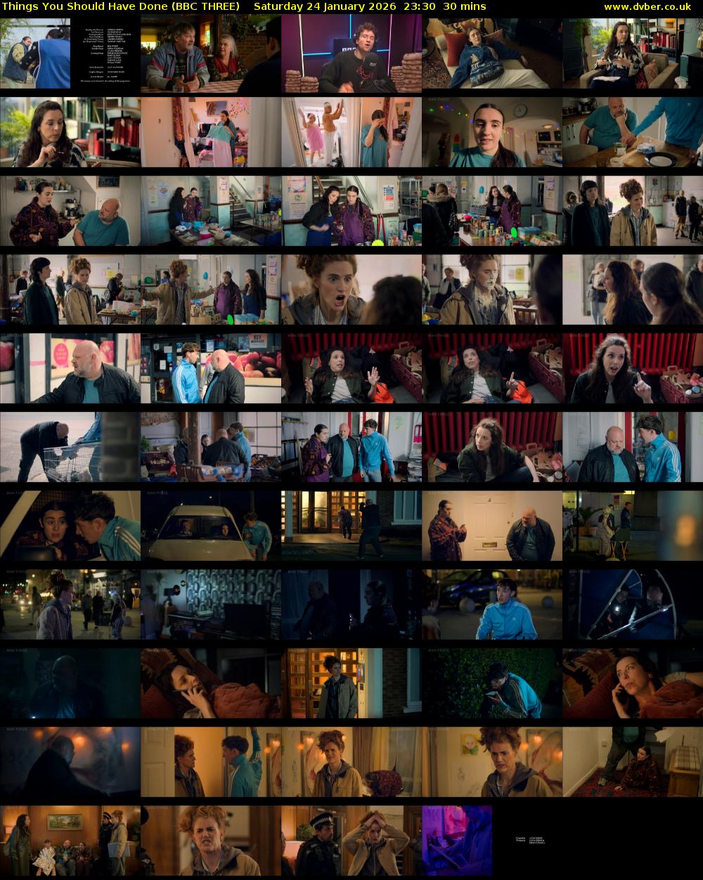 Things You Should Have Done (BBC THREE) Saturday 24 January 2026 23:30 - 00:00