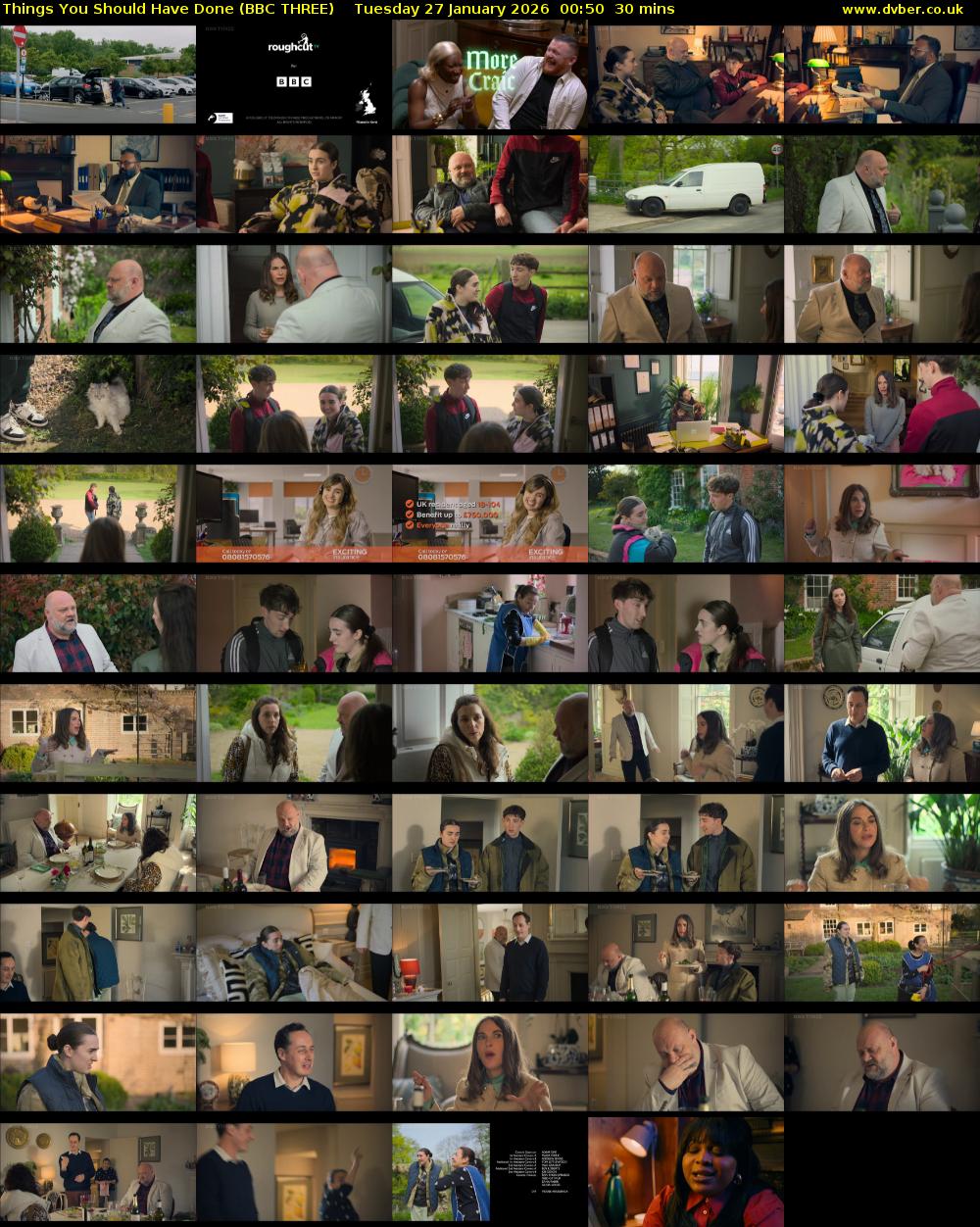 Things You Should Have Done (BBC THREE) Tuesday 27 January 2026 00:50 - 01:20