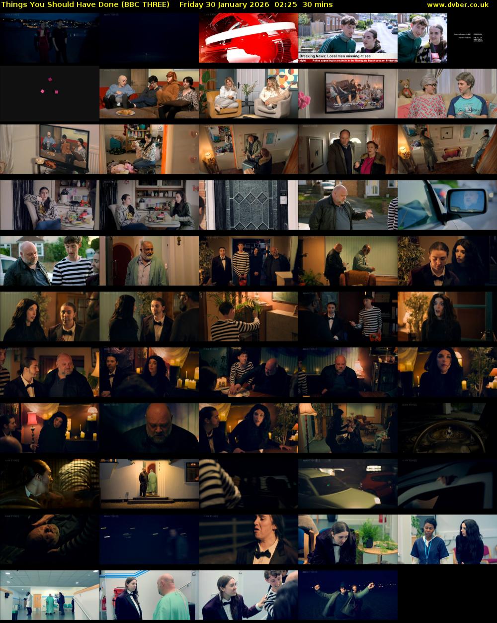 Things You Should Have Done (BBC THREE) Friday 30 January 2026 02:25 - 02:55