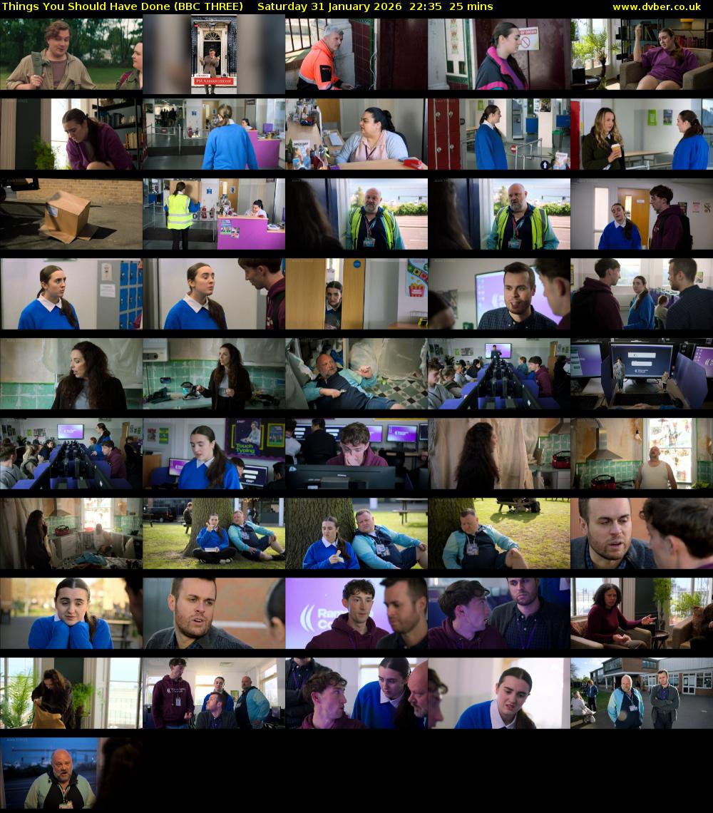Things You Should Have Done (BBC THREE) Saturday 31 January 2026 22:35 - 23:00