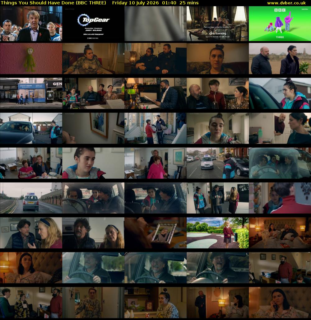 Things You Should Have Done (BBC THREE) Friday 10 July 2026 01:40 - 02:05