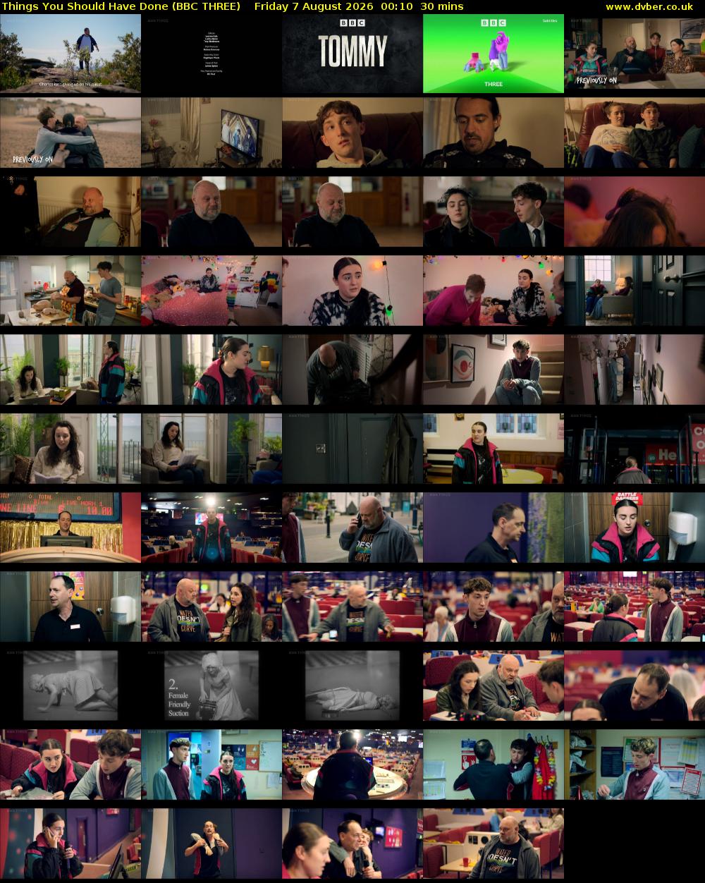 Things You Should Have Done (BBC THREE) Friday 7 August 2026 00:10 - 00:40