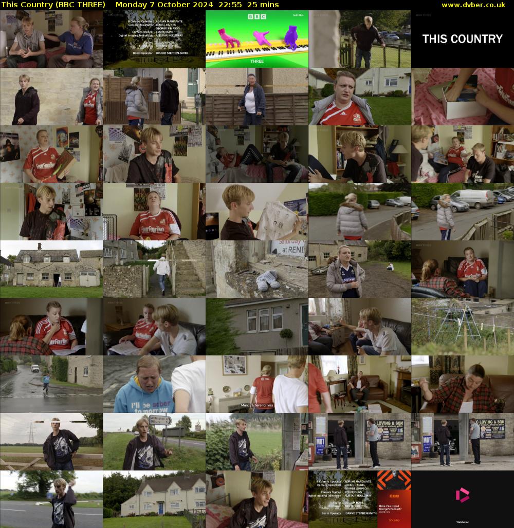 This Country (BBC THREE) Monday 7 October 2024 22:55 - 23:20