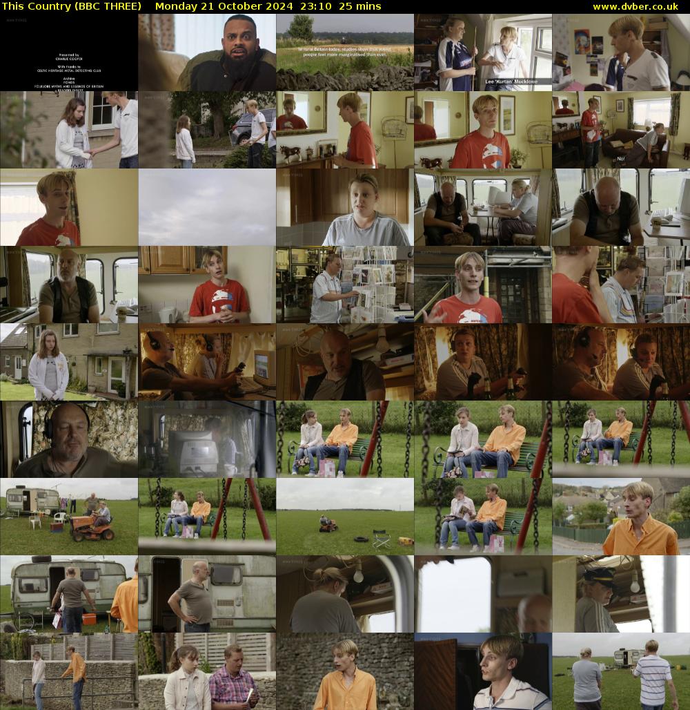 This Country (BBC THREE) Monday 21 October 2024 23:10 - 23:35