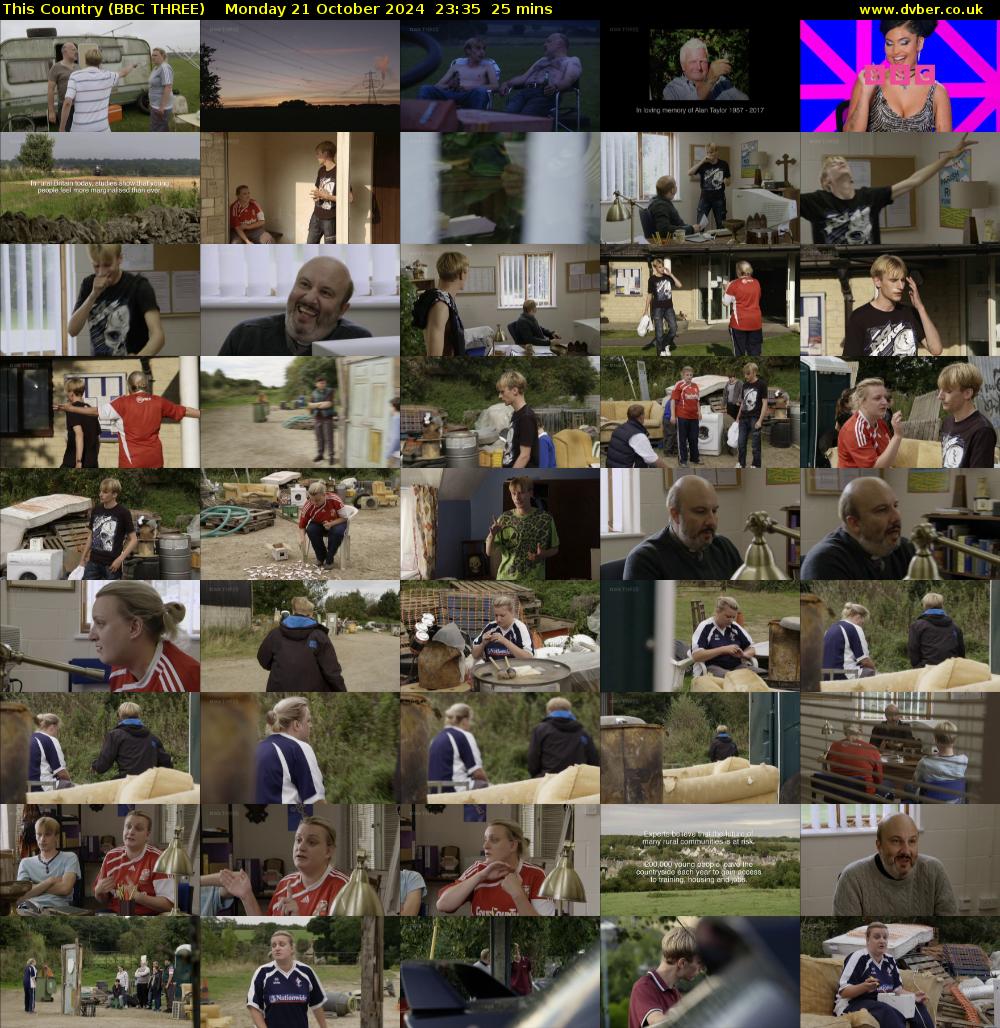 This Country (BBC THREE) Monday 21 October 2024 23:35 - 00:00