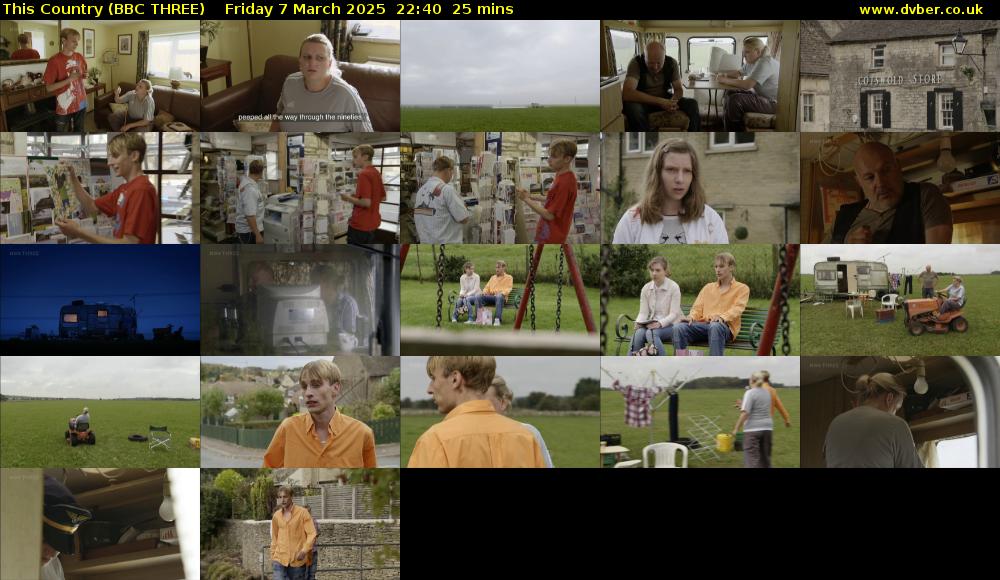This Country (BBC THREE) Friday 7 March 2025 22:40 - 23:05