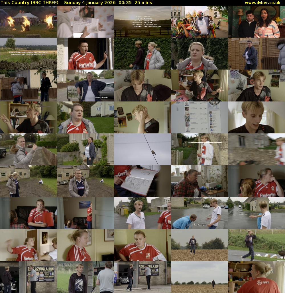 This Country (BBC THREE) Sunday 4 January 2026 00:35 - 01:00