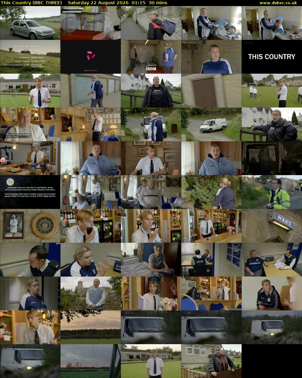 This Country (BBC THREE) Saturday 22 August 2026 01:15 - 01:45