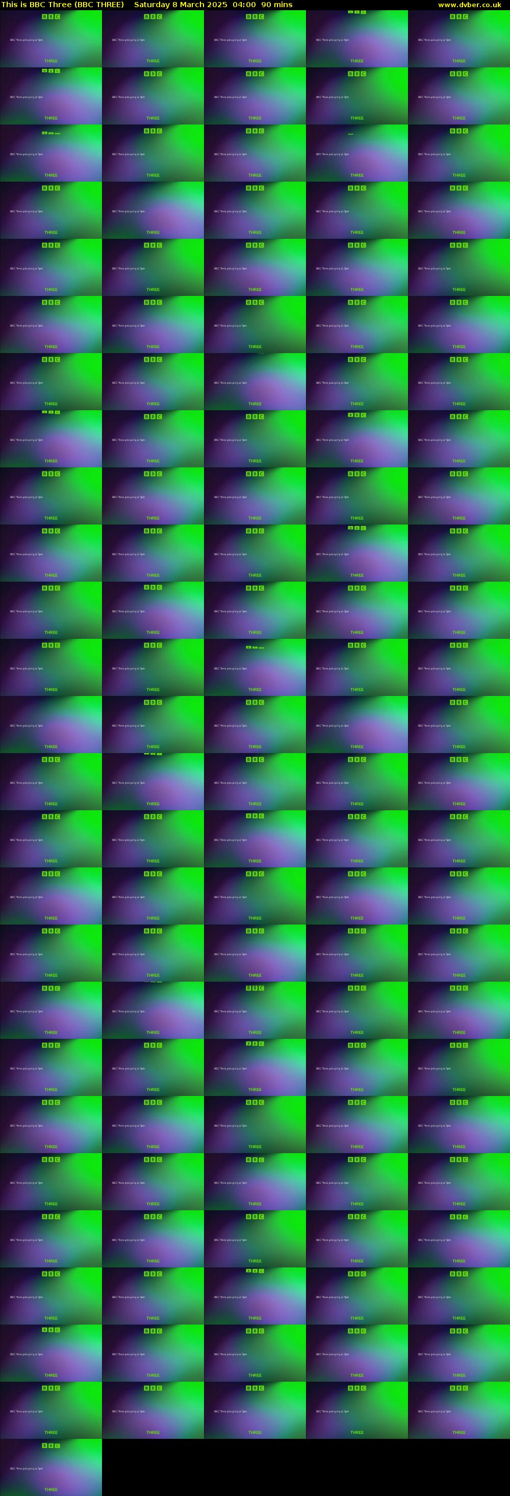 This Is BBC Three (BBC THREE) Saturday 8 March 2025 04:00 - 05:30