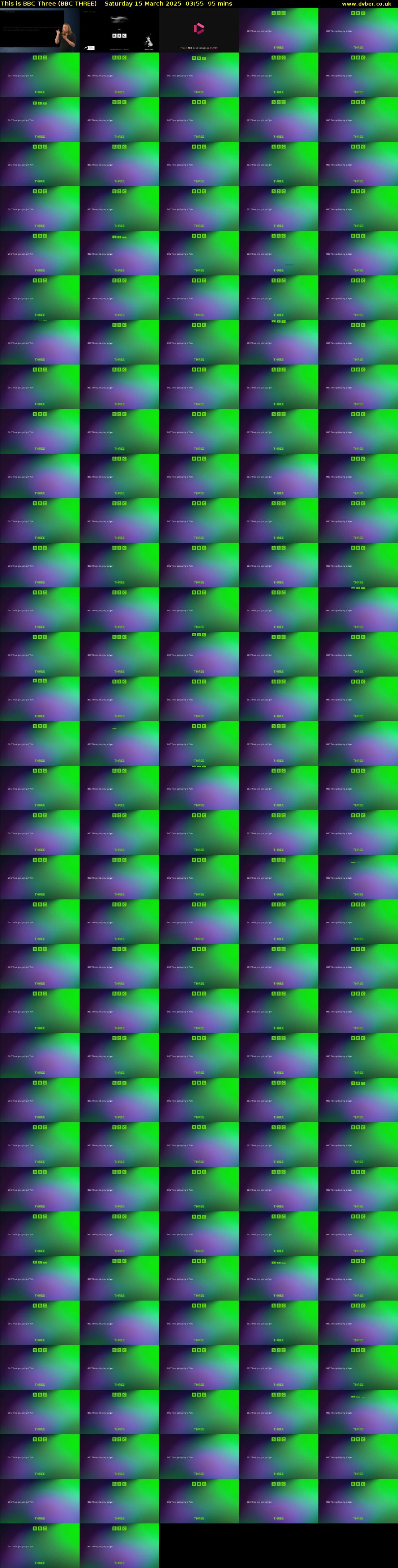 This Is BBC Three (BBC THREE) Saturday 15 March 2025 03:55 - 05:30