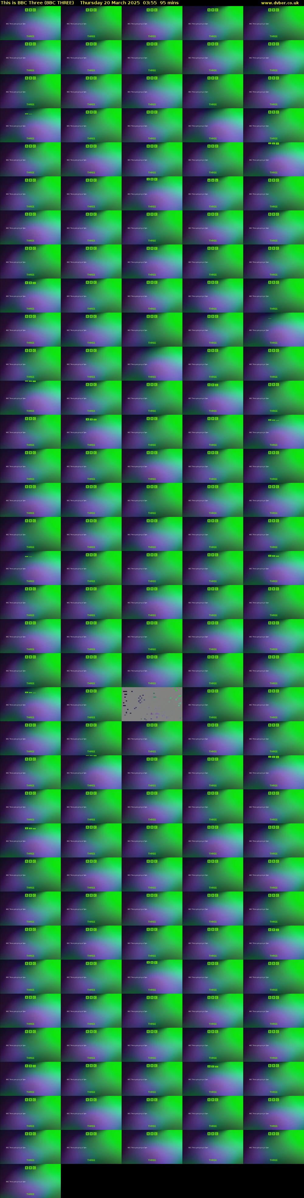 This Is BBC Three (BBC THREE) Thursday 20 March 2025 03:55 - 05:30